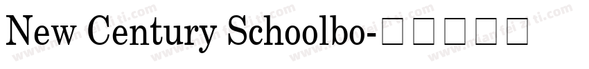 New Century Schoolbo字体转换